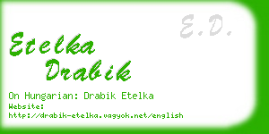 etelka drabik business card